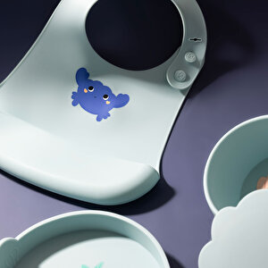 Crabby Silikon Önlük Bluish