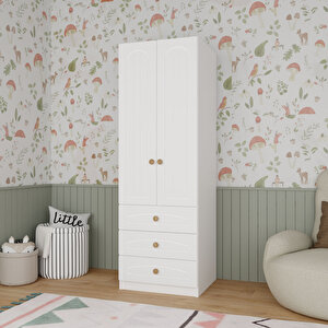 2 Kapılı ve 3 Çekmeceli Dolap Beyaz 2 Kapılı ve 3 Çekmeceli Dolap Beyaz