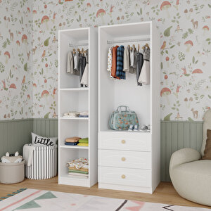 2 Kapılı ve 3 Çekmeceli Dolap Beyaz 2 Kapılı ve 3 Çekmeceli Dolap Beyaz