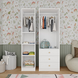 2 Kapılı ve 3 Çekmeceli Dolap Beyaz 2 Kapılı ve 3 Çekmeceli Dolap Beyaz