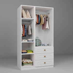 2 Kapılı ve 3 Çekmeceli Dolap Beyaz 2 Kapılı ve 3 Çekmeceli Dolap Beyaz