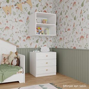 Montessori 2 Raflı Kitaplık Beyaz