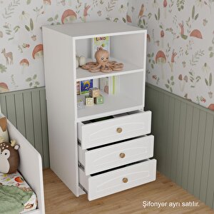 Montessori 2 Raflı Kitaplık Beyaz