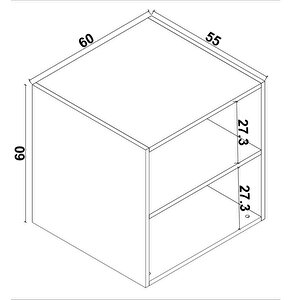 Montessori 2 Raflı Kitaplık Beyaz