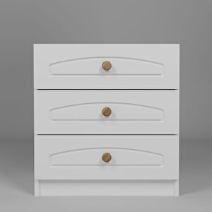 3 Çekmeceli Şifonyer Beyaz