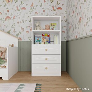 3 Çekmeceli Şifonyer Beyaz