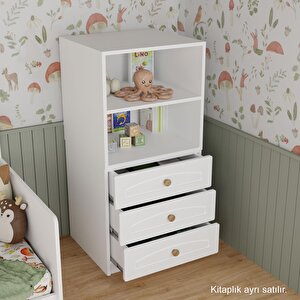 3 Çekmeceli Şifonyer Beyaz