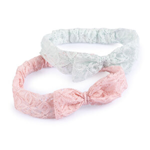 Dantel 2li Fiyonk Kız Saç Bandı Kız Bebek