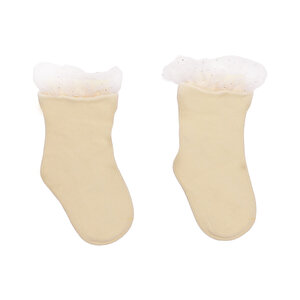 HelloBaby Dantelli Çorap, Sarı, 0-6 Ay