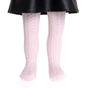 Jakarlı  Külotlu Çorap Kız Bebek