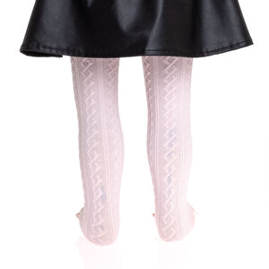 Jakarlı  Külotlu Çorap Kız Bebek