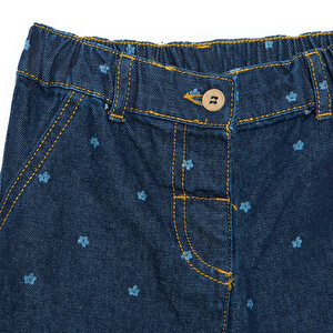 Kız Bebek Denim Pantolon Reçme Paça Kız Bebek Denim Pantolon Reçme Paça
