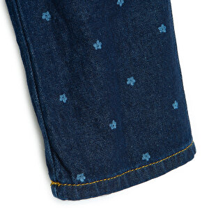 Kız Bebek Denim Pantolon Reçme Paça Kız Bebek Denim Pantolon Reçme Paça