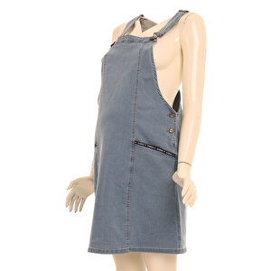 Denim Salopet Elbise