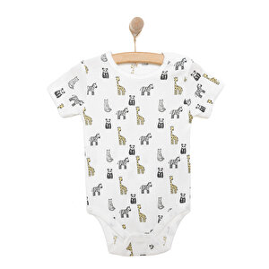 Desenli Kısa Kol Body Unisex