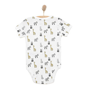 Desenli Kısa Kol Body Unisex