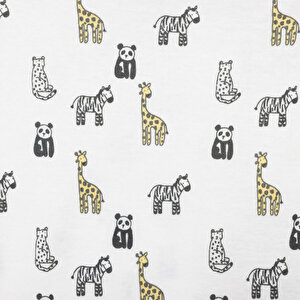 Desenli Kısa Kol Body Unisex