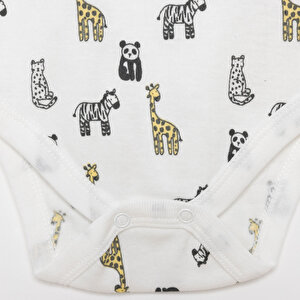 Desenli Kısa Kol Body Unisex