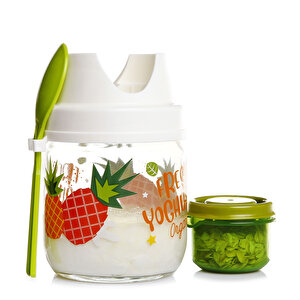  Desenli Meyve-Salata-Yoğurt Bebek Saklama Kavanozu 425 ml