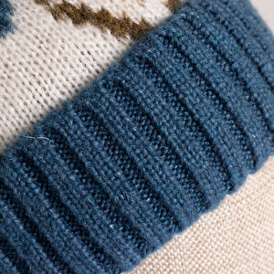 Desenli Triko Bere Erkek Bebek Desenli Triko Bere Erkek Bebek