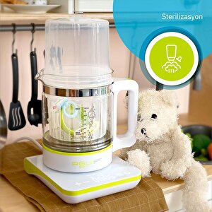 Dijital Çok Fonksiyonlu 6'i 1 Arada Su Isıtıcısı, Bebek Mama Isıtıcı, Buharlı Pişirici, Sterilizat