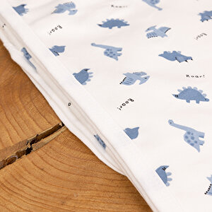 Dinazor Desenli Erkek Penye Battaniye Erkek Bebek