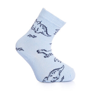 Dinozor Desenli Erkek 3lü Soket Çorap Erkek Bebek Dinozor Desenli Erkek 3lü Soket Çorap Erkek Bebek