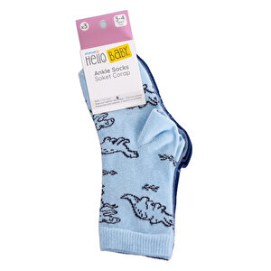 Dinozor Desenli Erkek 3lü Soket Çorap Erkek Bebek Dinozor Desenli Erkek 3lü Soket Çorap Erkek Bebek