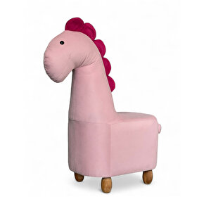 Dinozor Dino Puf Çocuk Koltuğu Pembe