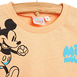 Maceraya Devam Mickey Mouse Lisanslı Erkek Bebek Tshirt