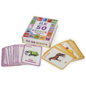 Dıy Toy İlk 50 Sözcük Bebek Eğitici Oyuncak Flash Cards