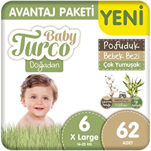 Baby Turco Doğadan 6 Beden 62 Adet