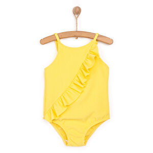 Dokulu Kumaş Fırfırlı Kız Mayo Kız Bebek