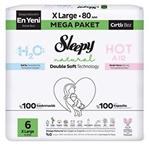 Sleepy D.S Natural Mega 6 Beden,80 Adet