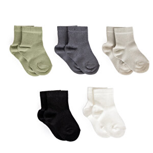 HelloBaby Düz 5'li Soket Ç, Gri, 6-12 Ay