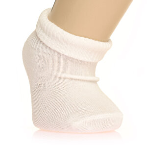 Düz Soft 6-12 Ay 3lü Kıvrık Çorap Erkek Bebek