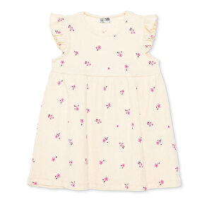 HelloBaby Elbise, Ekru Baskılı, 6 - 9 Ay