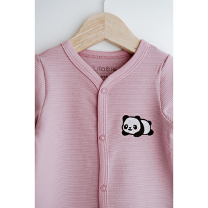 Uzun Kollu Nakış İşlemeli Waffle Kumaş Bebek Tulum