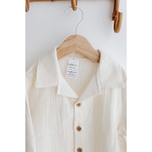 %100 Pamuk Müslin Bohem Gömlekli Takım