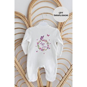 %100 Organik İsme Özel 10'lu Hastane Çıkışı - Özel Hediye Paketli - Kelebek Desenli (Lütfen Ürün Özellikleri Kısmını Okuyunuz)