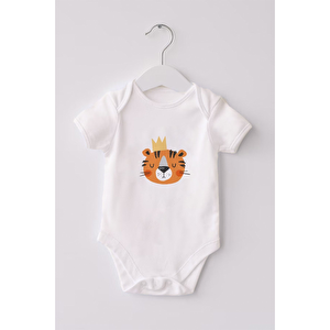 %100 Organik Pamuk 3lü Baskılı Kısa Kollu Bebek Body Kaplan %100 Organik Pamuk 3lü Baskılı Kısa Kollu Bebek Body Kaplan