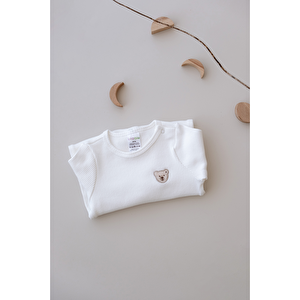 %100 Pamuk Uzun Kollu Altdan Çıtçıtlı Bebek Tulum