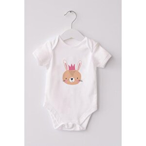 %100 Organik Pamuk 3lü Baskılı Kısa Kollu Bebek Body Panda