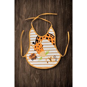 3'lü Desenli Sıvı Geçirmez Armut Model Mama ve Aktivite Önlüğü Seti - Erkek Bebek