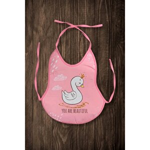 3'lü Desenli Sıvı Geçirmez Armut Model Mama ve Aktivite Önlüğü Seti - Kız Bebek