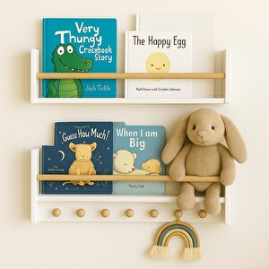 50 cm İkili Duvar Rafı – MDF Lake, Kitap & Aksesuar Rafı