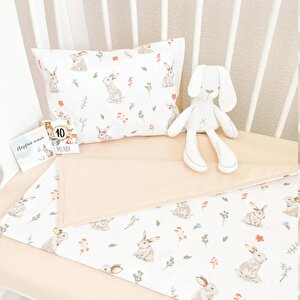 Tavşanlı 60x120 - 80x130 - 70x140 cm Uyumlu Bebek Nevresim Takımı