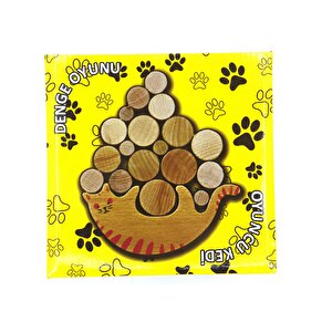 Çocuk Kedili Denge Oyunu Ahşap Oyuncak