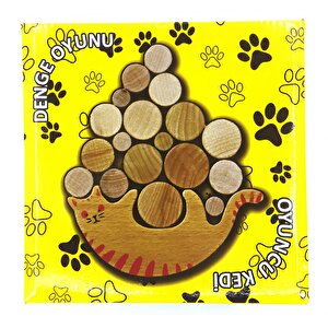 Çocuk Kedili Denge Oyunu Ahşap Oyuncak