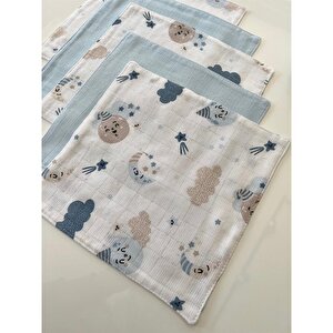 %100 Müslin Mini Bebek Bezi – Ağız Silme & Ter Alma Bezi (24–25 cm)